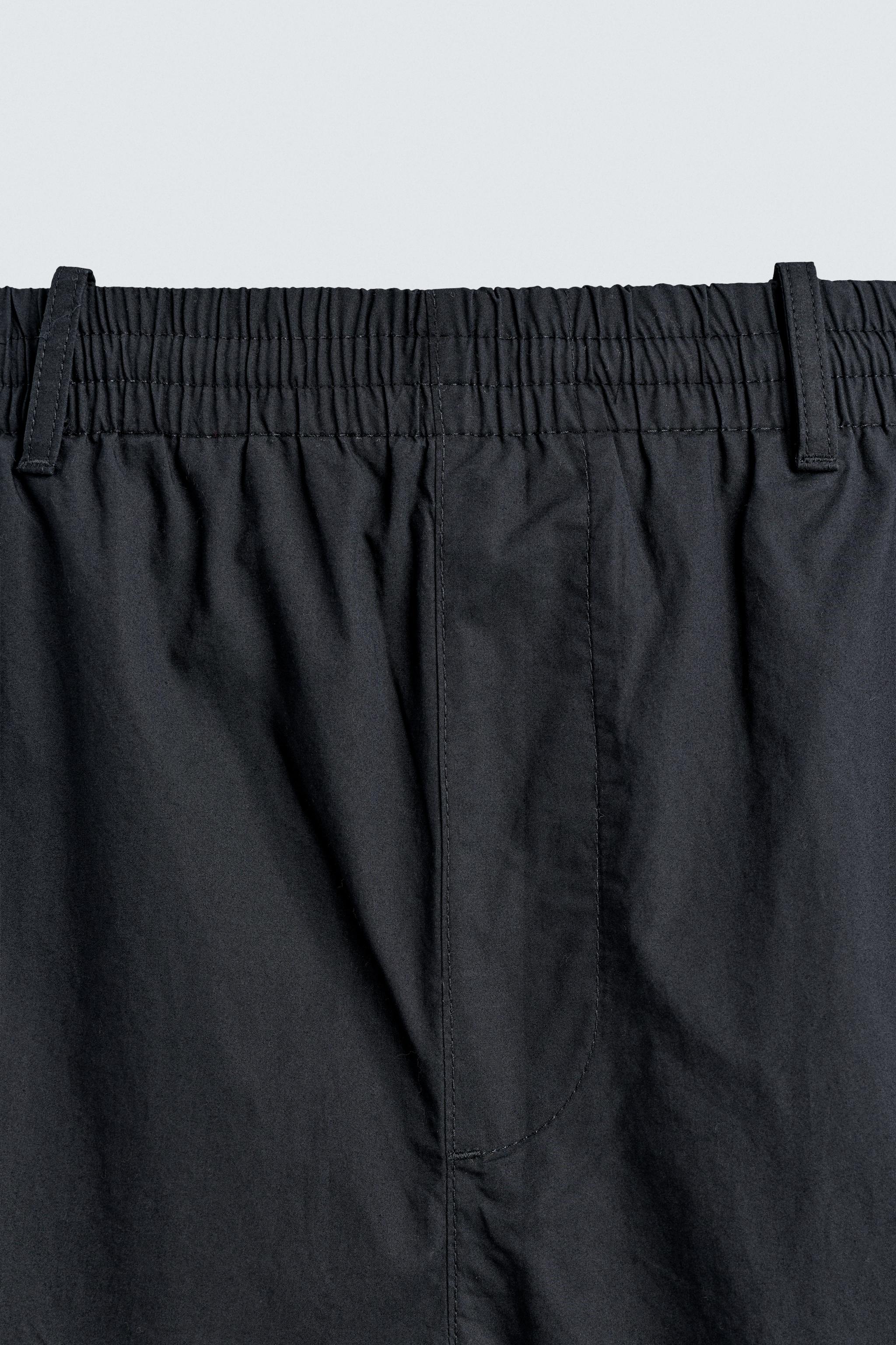 STRAIGHT FIT POPLIN PANTS